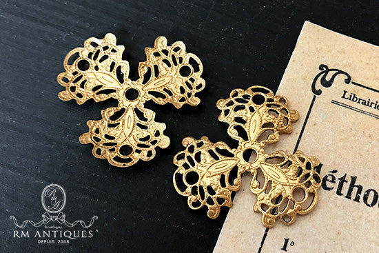 GC-3873 Stamping Findings Filigree 21mm USA Raw Brass