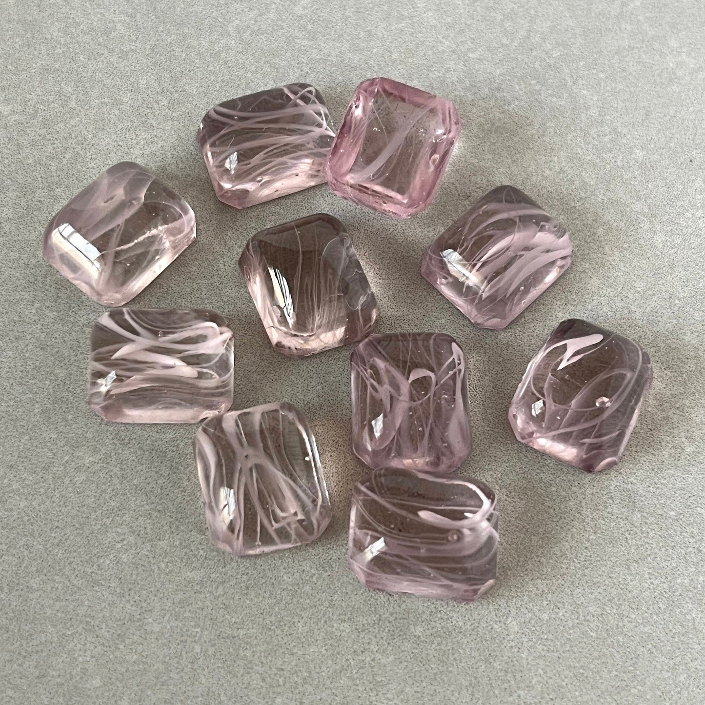 VP-1104 12x10 ジャパン ヴィンテージ マーブルラベンダー ガラスストーン オクタゴン