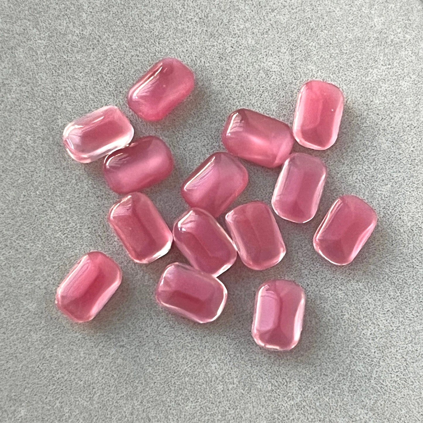 VP-1960 6x4 西ドイツ ヴィンテージ ローズピンクムーン ラインストーン オクタゴン