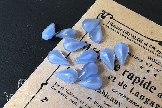 VP-3272 10x6 西ドイツ ヴィンテージ ラインストーン ブルームーン ペア