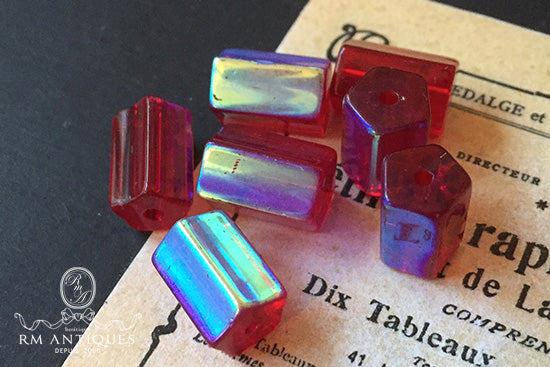 VP-3609 12x8mm 五角形 ABラスタービー ガラスビーズ