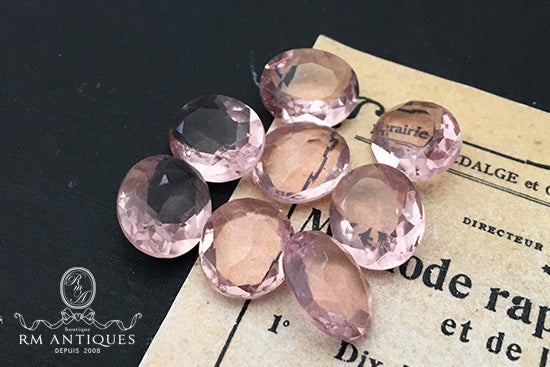 VP-3753 12X10 チェコ ヴィンテージ ライトアメジスト ラインストーン オーバル