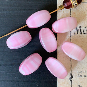 VP-7701 12x9mm Japan Vintage Candy Pink glass Bead