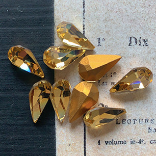 VP-7809 10X6 Swarovski Vintage Rhinestone LTopaz Pear