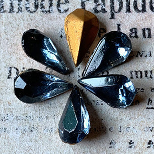 VP-7901 10X6 Czech Vintage Montana Rhinestone Pear