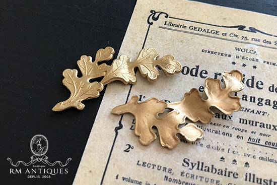 GC-3811 Stamping Findings leaf 38mm USA Raw Brass