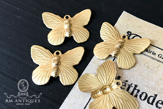 GP-4594 Stamping Findings Butterfly 18.5x15mm USA Raw Brass