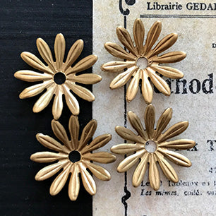 GC-5152 Stamping Findings Flower 17mm USA Raw Brass