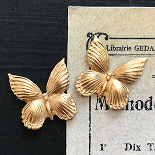 GC-5156 Stamping Findings Butterfly 17mm USA Raw Brass