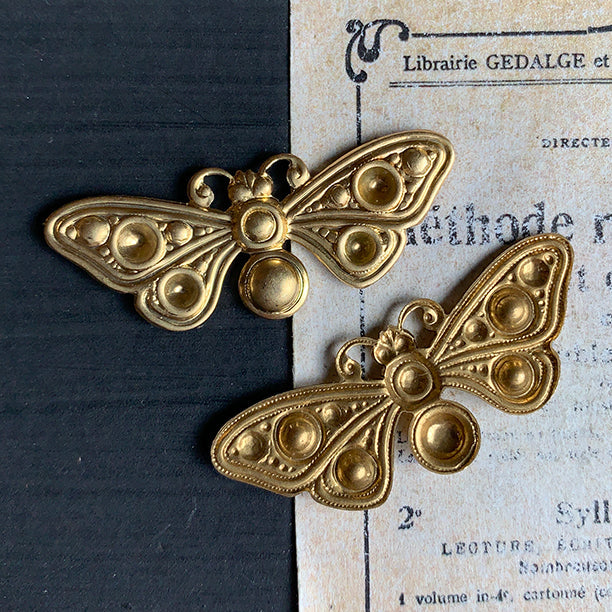 GC-7941 Stamping Findings Butterfly 39mm USA Raw Brass