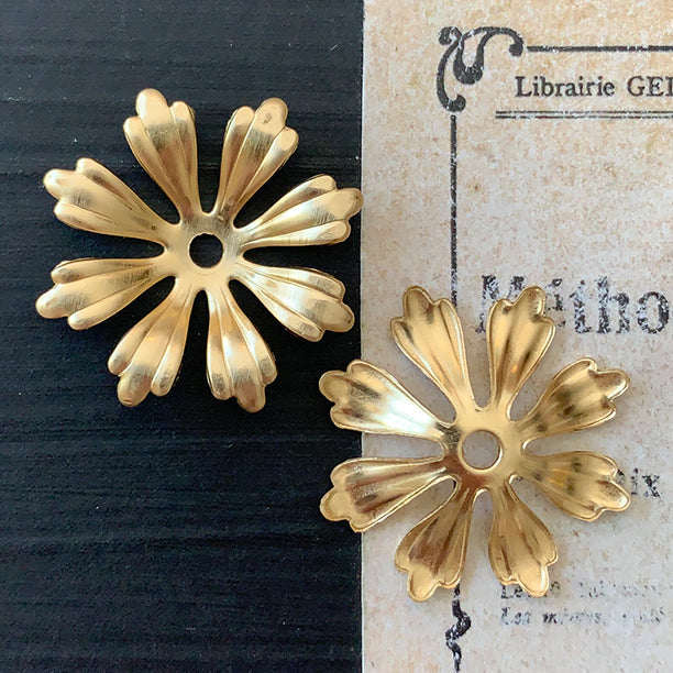 GC-8003 Stamping Findings Flower 24mm USA Raw Brass