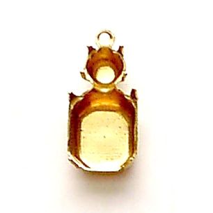 GP-123 10x8 20SS Raw Brass Setting Setting Rhinestone