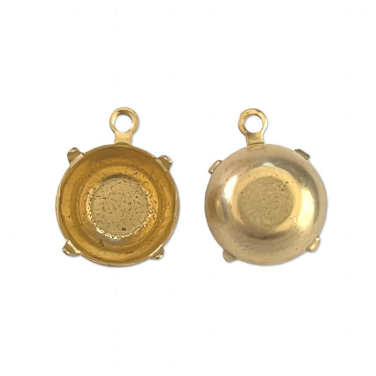 GP-129 48SS Raw Brass Setting Round Setting Rhinestone