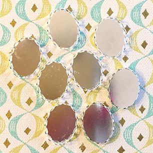 GP-164 14x10 Raw Brass silver Cabochon Setting Oval Lace