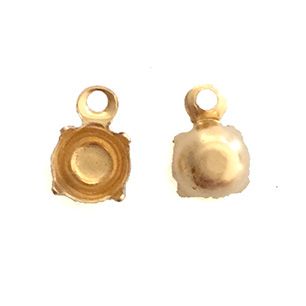 GP-171 20SS Raw Brass Setting Round Rhinestone Setting