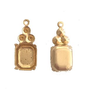 GP-173 10x8 12SS Raw Brass Setting Setting Rhinestone