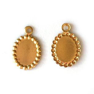 GP-178 8x6 Raw Brass Cabochon Setting Oval