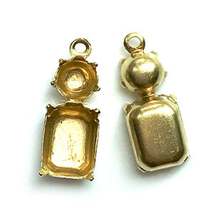 GP-212 8x6 20SS Raw Brass Setting Setting Rhinestone