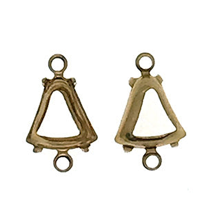 GP-220 8mm 2Hole Raw Brass Open backSetting Bell Setting Rhinestone