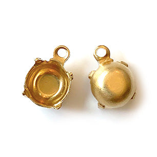 GP-237 35SS Raw Brass Setting Round Setting Rhinestone