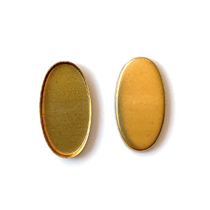 GP-241 18x9 Raw Brass Bezel Cabochon Setting Oval Cup