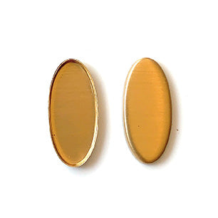 GP-242 16x8 Raw Brass Bezel Cabochon Setting Oval Cup