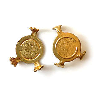 GP-245 15mm Raw Brass Cabochon Setting Round