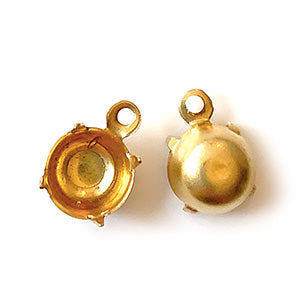 GP-246 30SS Raw Brass Setting Round Setting Rhinestone