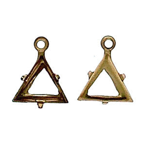 GP-263 8mm Raw Brass Open backSetting triangle Setting Rhinestone