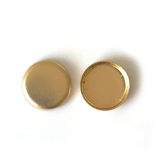 GP-275 7mm Raw Brass Bezel Cabochon Setting Round Cup Brass