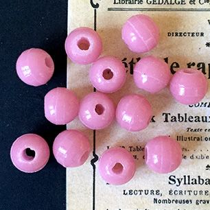 VP-2752 9mm Czech Antique opaque Pink glass Bead