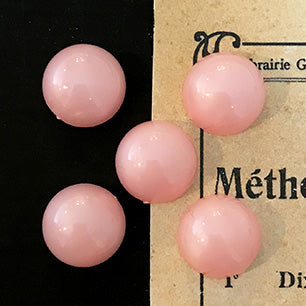 VP-3938 11mm Vintage lucite Cabochon Moon Pink Round