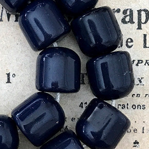 VP-4139 8mm German Vintage navy glass Bead