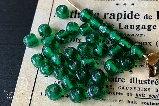 VP-4297 6mm Japan Vintage cherry brand haskell baroqueglass Bead Emerald