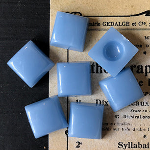 VP-4308 12mm USA Vintage lucite Cabochon Pastel Blue Square