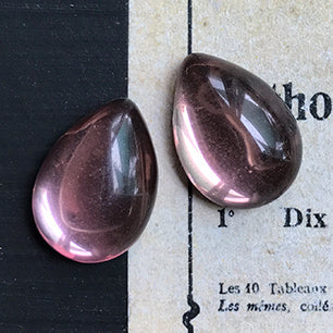 VP-4500 18x13 Czech Vintage glass Cabochon Amethyst Drop