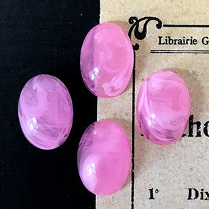 VP-4632 14x10 West German Vintage lucite Cabochon Pink Oval