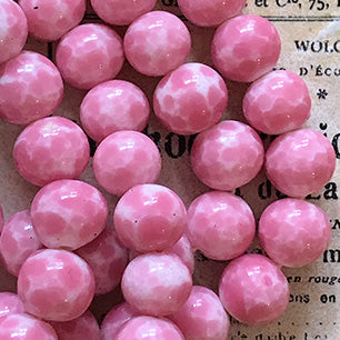 VP-5408 8mm JapanVintage cherry brand Pink glass Bead