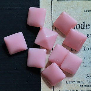 VP-5672 10mm West German VintageRhinestone Pink Square