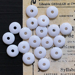 VP-5911 8x3mm Japan Vintage Acrylic Bead Chalk