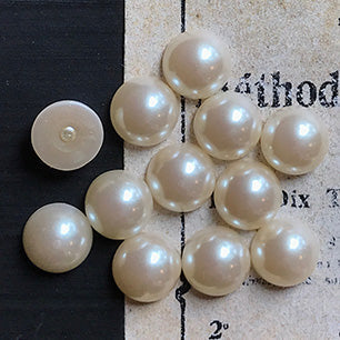 VP-6650 8mm JapanVintage lucite pearl Cabochon Round