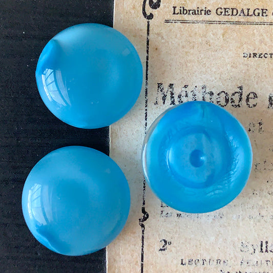 VP-8459 19.5mm Czech Vintage glass Cabochon Aqua Round