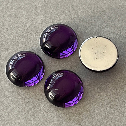 VP-8665 13mm West German Vintage lucite Cabochon Amethyst Round