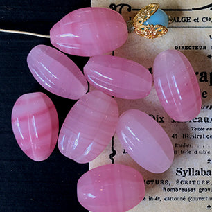 VPL-4659 Appolox 18mm JapanVintage Pink Opal Marbled glass Bead