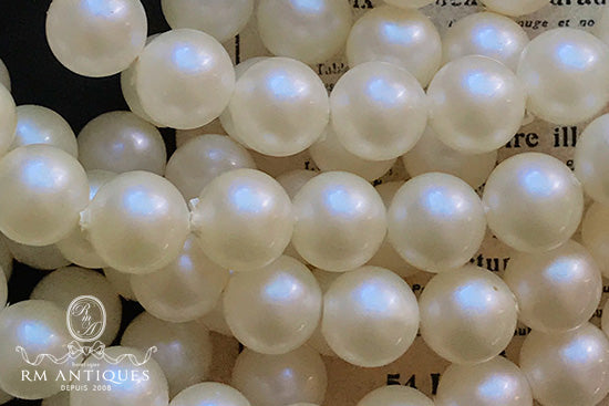 VPL-5464-C 1 Strand 10mm JapanVintage lucite pearl Bead Ivoly