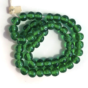 VPL-6726 1 Strand 37cm 8mm Japan cherry brand haskell Vintage baroqueglass Bead green