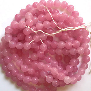 VPL-6747 1 Strand 41cm 8mm Japan Vintage cherry brand glass Bead Pink