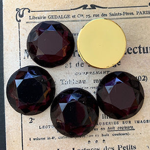 VPL-7002 20mm West German Vintage Acrylic Cabochon Amethyst